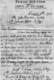 1st page of Red Cross letter
